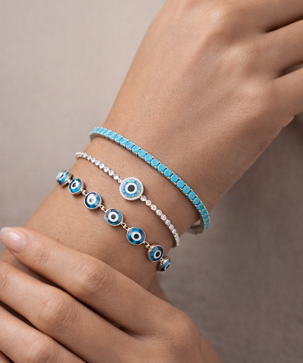 BlueTennis Bracelet (3mm)