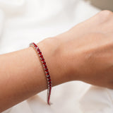 RedTennisSilver Bracelet (3mm)