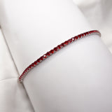 RedTennisSilver Bracelet (3mm)